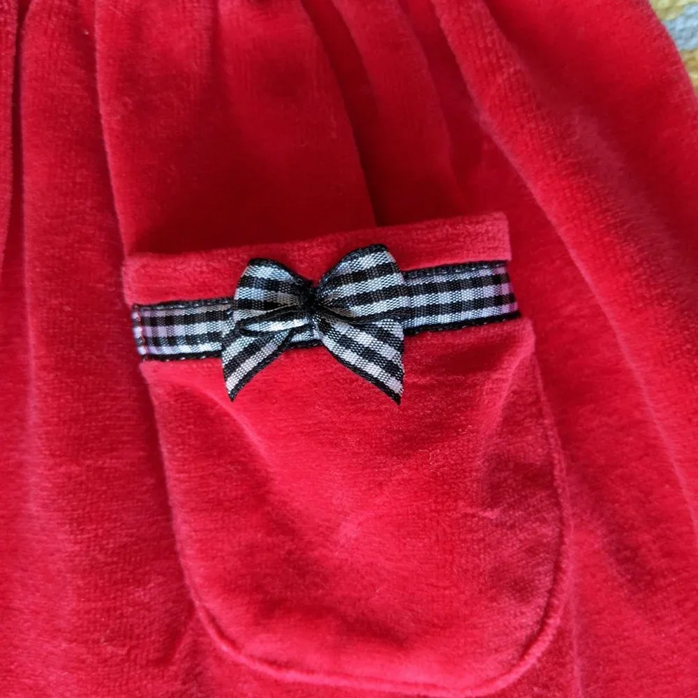 OshKosh Baby B'gosh velvety red dress 18m